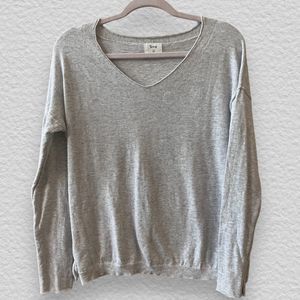 V-Neck Gray Sweater